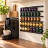 6-Piece Adhesive Coffee Capsule Holder Set, 30cm Wall-Mount Pod Storage