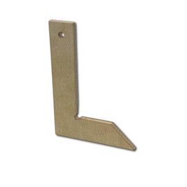 BUNBAN Precision Beech Wood Angle Multiplex 100 x 70 mm - Light Stop and Mitre Angle for Precise Work and Drawing (Flat Angle 45°)