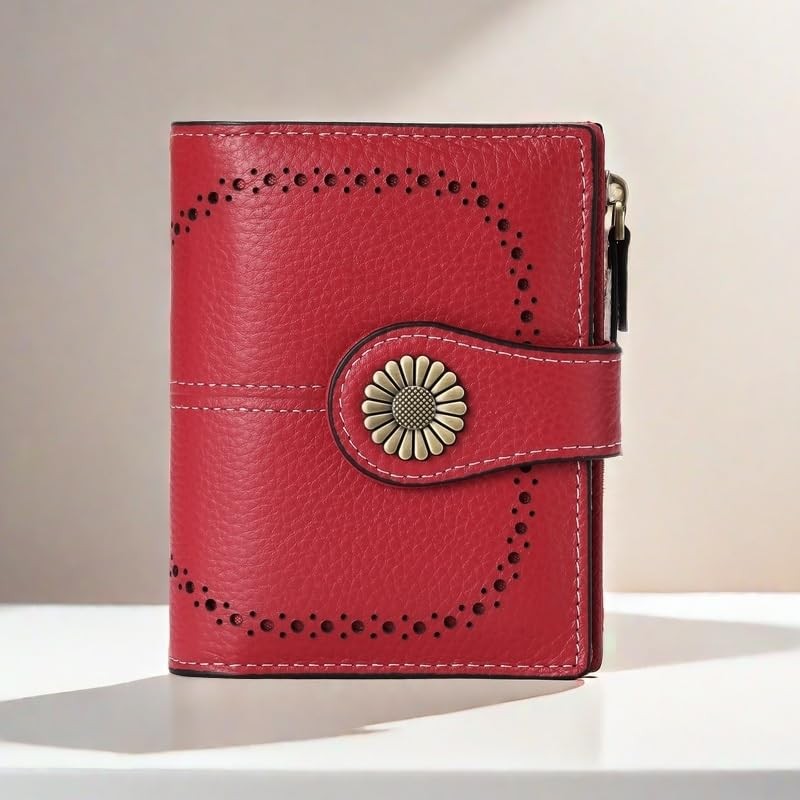SENDEFN Small Womens Wallet Leather Bifold Card Holder RFID Blocking