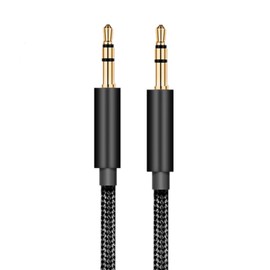 couduan 2PCS Aux Cable 3.3FT Braided Stereo 3.5mm Audio Cable，Jack to Jack Cable,Male to Male 3.5mm Jack,Nylon Braided Aux Lead for Car,for Home Stereo,Smartphone,Headphone,MP3