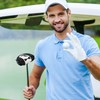 Golf Mid Half Mallet Putter Head Cover Magnetic Closure Centre-shaft