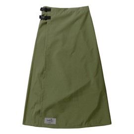 Namelessage NR-3401 Rainwear Wrap Skirt, Long Length, Bicycle, Water Pressure Resistance: 9.4 ft (24,000 mm), Khaki, Free size