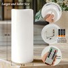 5" x 14" White Large Waterproof Outdoor Flameless Candles Battery