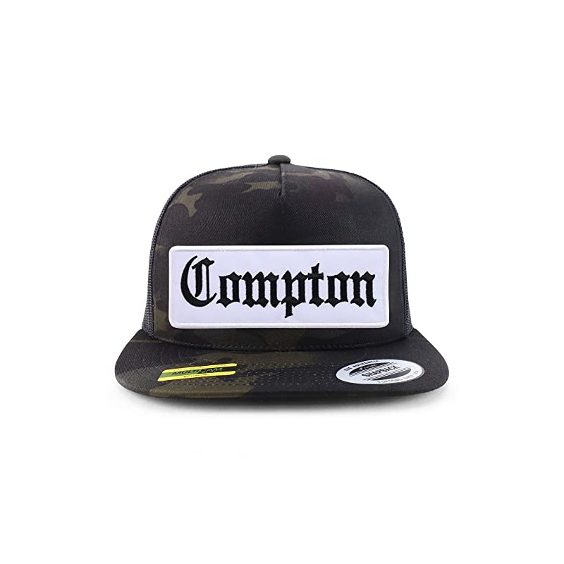 Trendy Apparel Shop Old English Compton Patch 5 Panel Flatbill