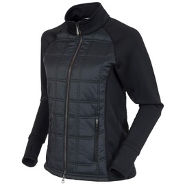 Sunice Ella Thermal Jacket for Women - Insulated Long Sleeve Windproof Jacket (Black, X-Small)