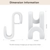 Tinfol White Hanger Connector Hooks, 100pc Space Saving Hooks for