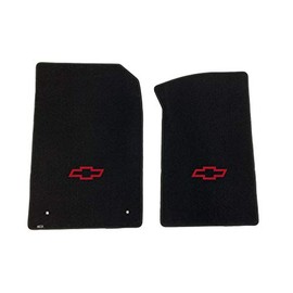 Lloyd Mats Custom-Fit Carpeted Floor Mats Premium Luxury Car Floor Liners for Chevy C/K Pickup 1988-2000 (Black, 2PC - Red Bowtie)