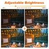100FT LED Outdoor String Lights with 3 Color Lights, Dimmable