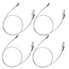Augsion 4 Piece Picture Rail, Stainless Steel Wire Hooks (Diameter