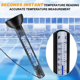 TurnOnLove Pool Thermometer,Pool Temperature Thermometer Floating Easy Read,Swimming Pool Thermometers,Easy Read for Water Temperature with String for Outdoor and Indoor Swimming Pools and Spas