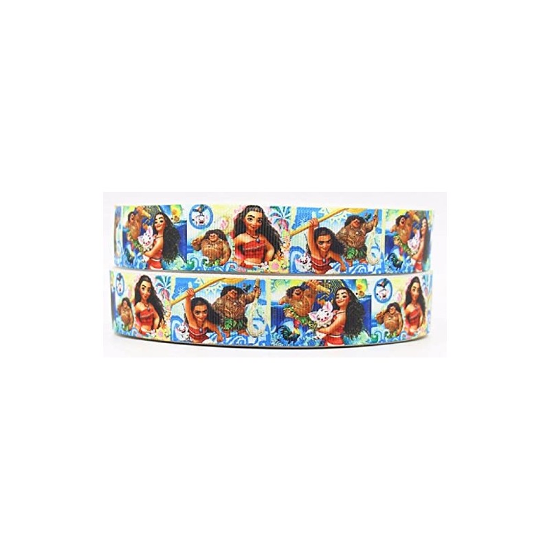 Moana 1" Wide Repeat Ribbon Sold in Yard Lots (5