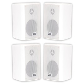 Acoustic Audio AA351W Indoor Outdoor 2 Way Speakers 1000 Watt White 2 Pair Pack AA351W-2Pr