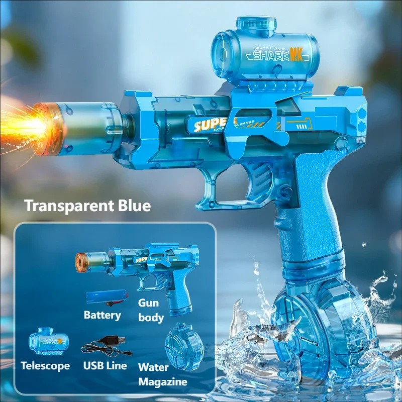 Rechargeable Automatic Water Blaster – Electric Water Toy for Pool,