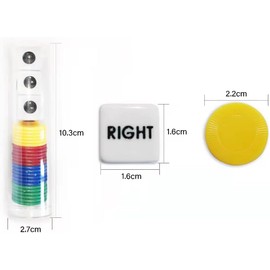 JHFY Left Right Center dice Game Prime Set Bundle- 4 Pack Assorted Colors…
