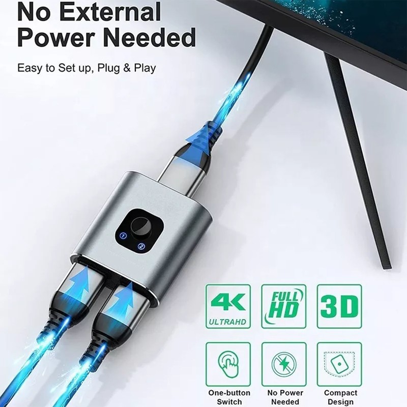 HD Multimedia Interface Switch 2 in 1 Out 4K 60Hz