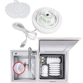 Mini Portable Dishwasher, Ultrasonic Dishwasher Household Dish Washing Machine Lazy Dishwasher Multifunctional USB Dishwasher for Kitchen(green)