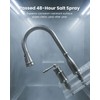 APPASO 3 Hole Kitchen Faucet with Pull Down Sprayer Brushed