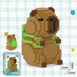 ADYEKSD Animal Blocks Micro Building Blocks Puzzle Cute Capybara Bricks Mini 3D Model Blocks Set DIY Learning Toy Gift for Children Adults 1606 Pieces