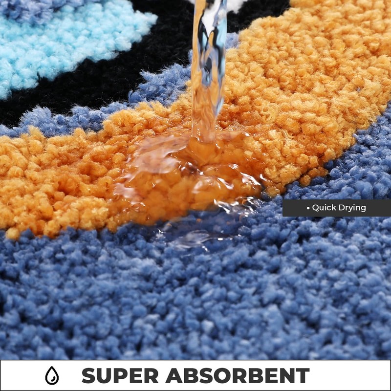 Loismood Ultra Absorbent Bath Mat Non Slip and Machine Wash