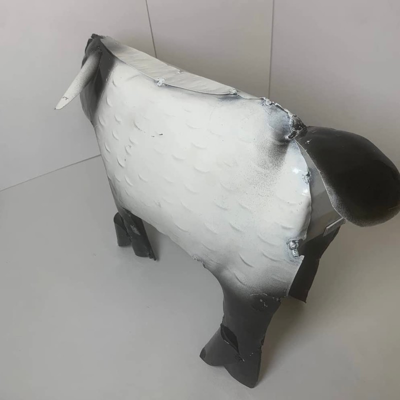 Decorative Rustic Metal Sheep - Metal Art