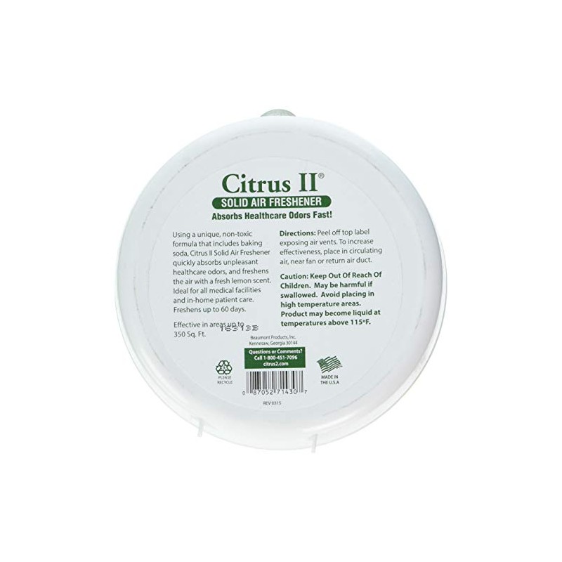Beaumont BMT636471430 Citrus II Solid Air Freshener, 8 oz
