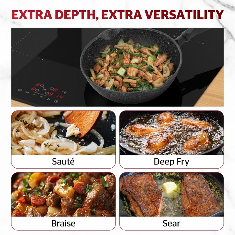 Sunhouse – 12 Inch / 30 cm Non-Stick Deep Frying