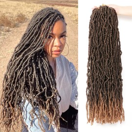 8 Packs Faux Locs Crochet Hair Extensions for Black Women Soft Locs Crochet Braids Hair Extensions (#1B-27, 24Inch (Pack of 8))