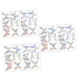 ABOOFAN 3sets Butterfly Window Stickers Bird Strike Decals for Home Office Decor Catch Sunlight Refract Light into Rainbows
