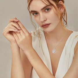 Horse Necklace Girls Pendant Horse Chain 925 Sterling Silver Jewellery Gifts for Women Teen Girls, Sterling Silver (Horse Girl Necklace), Sterling Silver, No Gemstone