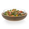 Prologue Serving, 12 in, Clear Nesting Wood and Glass Bowls