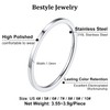Bestyle Stackable Rings Set for Women , Polisded Stainless Steel
