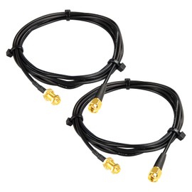 BOOBRIE 2M RPSMA Cable RPSMA Male to Female RG174 Extension Cable WIFI Extension Goat WiFi Antenna FPV Device Security System Wireless LAN Router Pack of 2
