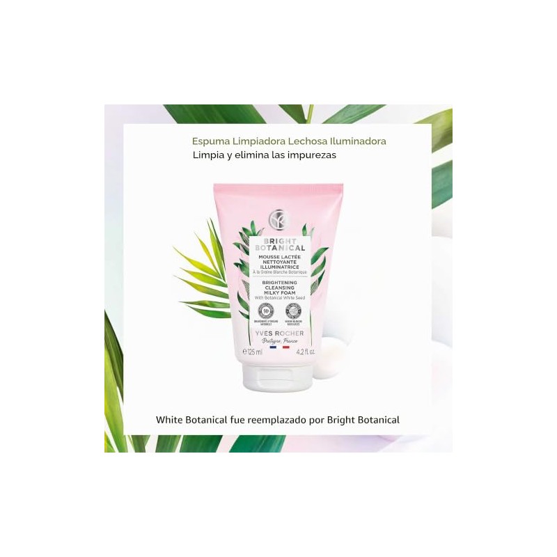 Yves Rocher Espuma Facial Limpiadora Iluminadora Bright Botanical 125 ml