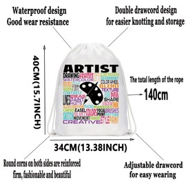 LEVLO Artist Canvas Tote Bag Gift For Art Teacher Artistic Shoulder Bag For Art Student Grad, Artist Db, M, Tote Bag