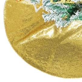 Christmas Tree Skirt 70" Round Sparkly Fuchsia Pink Sequin Large Tree Skirt Ornaments Xmas New Years Party Decorations