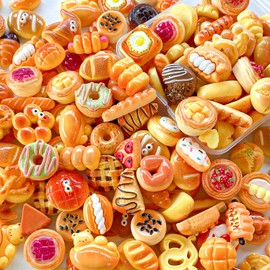 TANOKOX Decor Parts, Mix, Miniature Resin Decoration, Paste Decoration Parts, Accessory Parts, Decoration, Cabochon, Crafts, Cute, Bread Motif