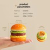 Lifelisa Cute Hamburger Toothpick Holder with Lid, Ceramic Toothpick Dispenser