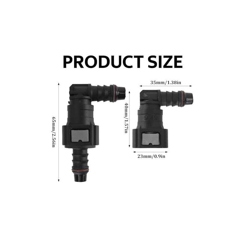 Fuel Line Connector Hose Coupling Pack of 2 Petrol Hose
