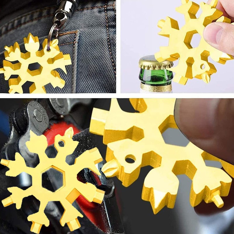 18 in 1 Snowflake Multi Tool, Snowflake Multitool Tool, Snowflake