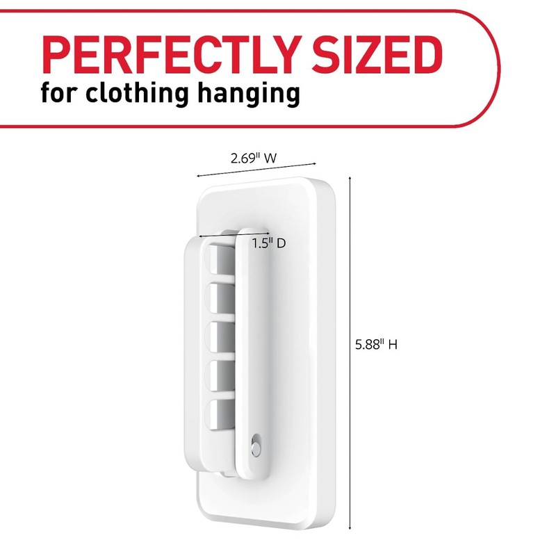 Command Folding Clothes Hanger, Holds up to 5 Hangers 7.5