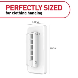 Command Folding Clothes Hanger, Holds up to 5 Hangers 7.5 lb, 1.5lbs per Rung, 1 Hook with 5 Rungs, 4 Strips, Closet Organizer, Home Organization (2 Pack)