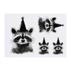 4 x 'Raccoon with Party Hat' Temporary Tattoos - Water