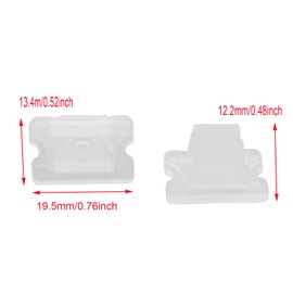 GWYAN 50 Pcs Translucent Neon Mounting Clips Fixing Clamps Holder LED Strip Mounting Clips Holder Suitable for 5mm to 6mm LED Neon Clip Lighting