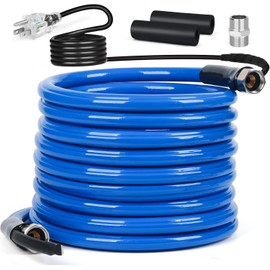 Heated Water Hose for RV,Heated Drinking Water Hose with Thermostat,Lead and BPA Free,1/2" Inner Diameter,Temperatures Down to -40°F Self-Regulating,Blue Appearance (25FT)