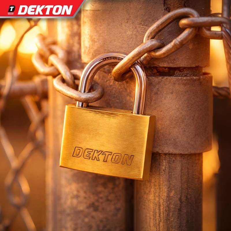Dekton 2PC 40MM Titanium Plated Iron Padlock Set| Heavy-Duty Iron