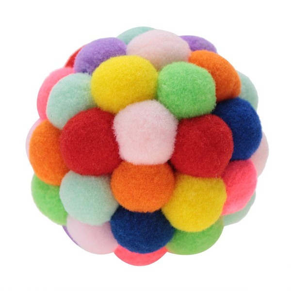HEEPDD Colorful Cat Balls, Handmade Plush Bouncy Ball with Catnip