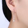 Fashion 14K Rose Gold Cubic Zirconia Infinity Dangle Drop Earrings