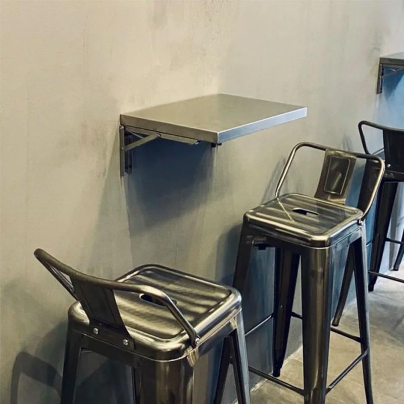 23.6 * 16in Medium Stainless Steel Folding Wall Shelf |