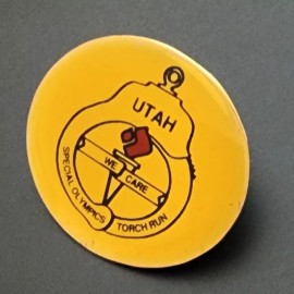 Utah Special Olympics Hat Pin Lapel Pin Pinback 1985 Special Olympics Torch Run