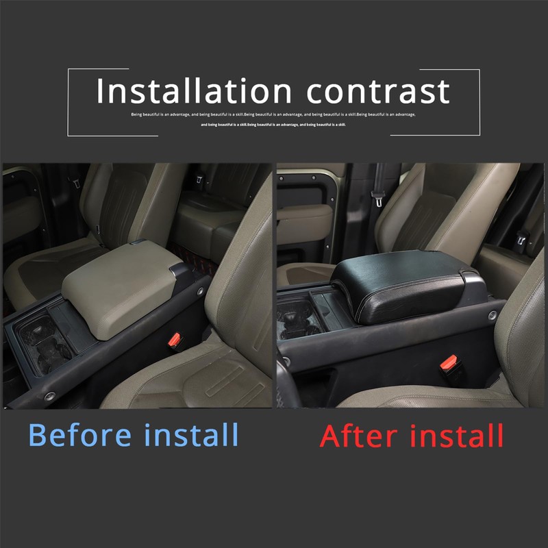 HIRUFAIT Center Console Armrest Cover Compatible with Land Rover Defender